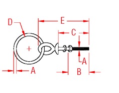 Shoulder Ring Bolt Line Drawing